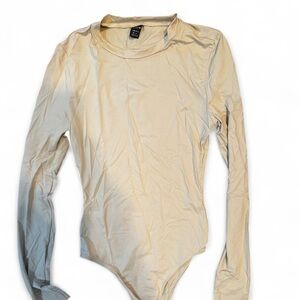 Beige Long Sleeve Bodysuit